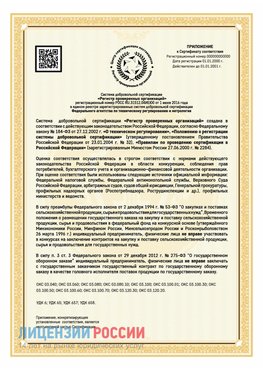 Приложение к сертификату для ИП Муром Сертификат СТО 03.080.02033720.1-2020